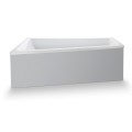 Asimetrinė vonia Duravit, 150x80cm, akrilas, balta 700504000000000